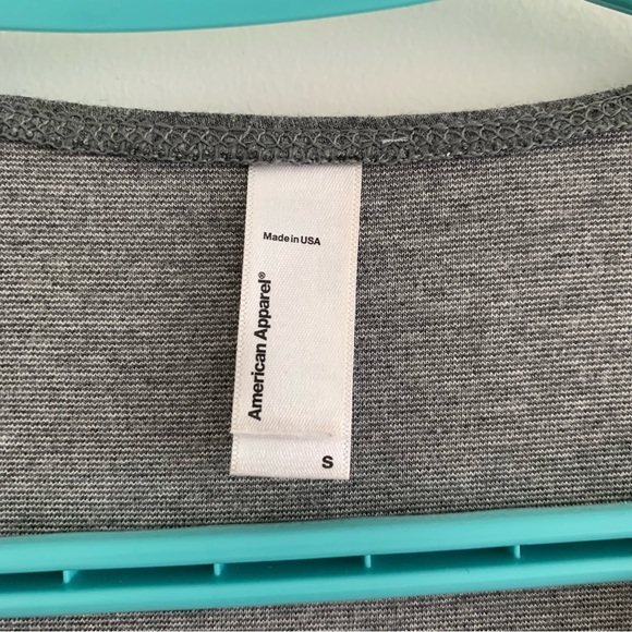 AMERICAN APPAREL v-neck dress, grey - Picture 2 of 3